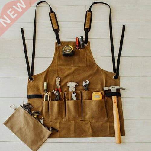 Oil Waxed Canvas Retro Apron Garage Garden Hardware
