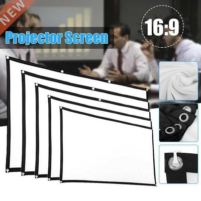 16:9 Projector Screen Curtain 100 120 150 Inches Portable Ho
