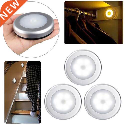 6 led otion sensor light wall cabinet wardrobe drawer batte