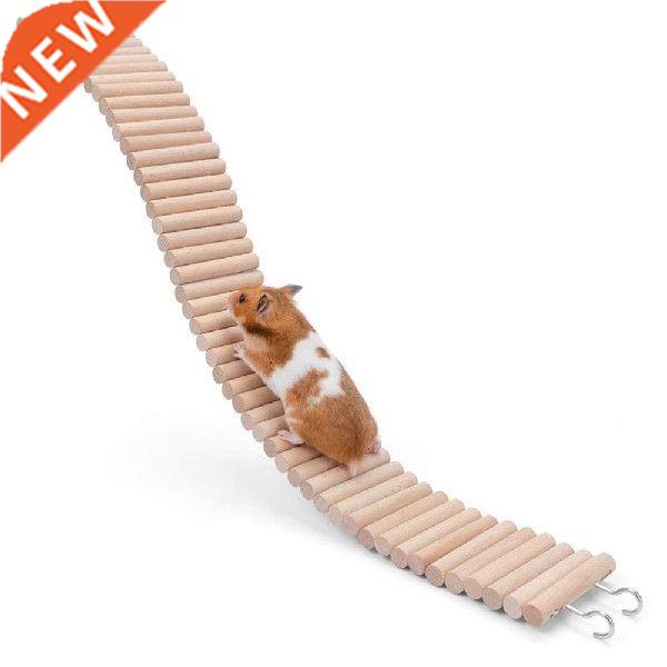 2 In 1 Hamster Wooden Ladder Bridge Exercise Play Chewing