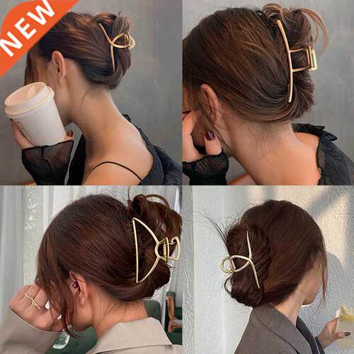 2022 Women Elegnt Hirpins Gold Silver Metl Hollow Geometr