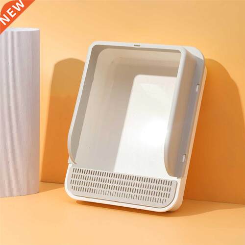 Cat Litter Box Oversized Cat Toilet Anti-Splash Semi-Enclose