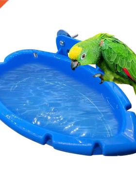 Bird Baths Tub Parrot Cage Hanging Bathing Box Bird Birdbath