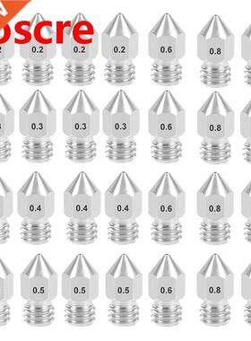 28 Pcs MK8 Nozzle 0.2mm 0.m 0.4mm 0.5mm 0.6mm 0.8mm 1mm M6 T