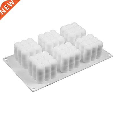 6 Cavities 3D Cube Candle Plaster Mould Silicone Mousse