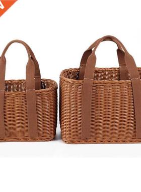 Basket Hand Made Wicker Bags Portable Rattan Shopping Bag