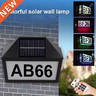 Door Address Light Digital Solar LED Bulb House Number Sign
