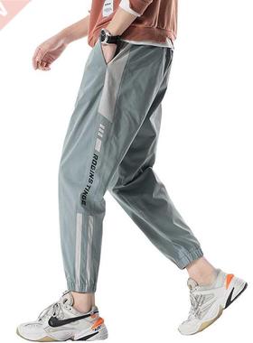 Men	s Casual Pants 2020 Black Pencil Pants Elastic Wa