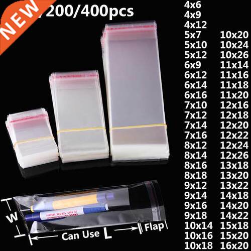 Transparent Self Sealing Small Poly OPP Plastic Bags Jewelry