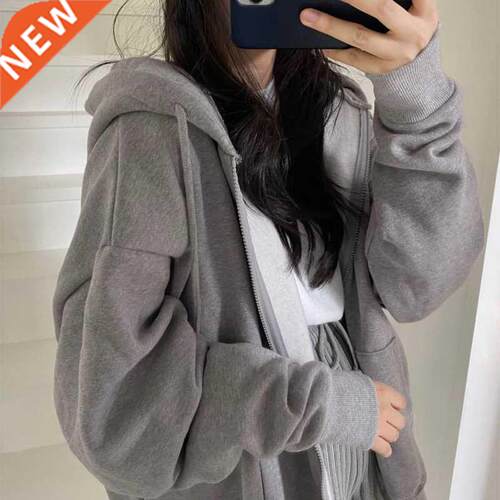 Harajuku Korean Version Hooded Sweatshirts Women Winter Soli