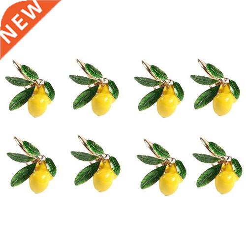 Napkn Rngs Set of 8,Lemon Weddng Napkn Holder Gold Napk