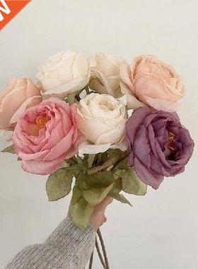 Artfcal Rose Flower Vntage Brde Holdng Fake Flower