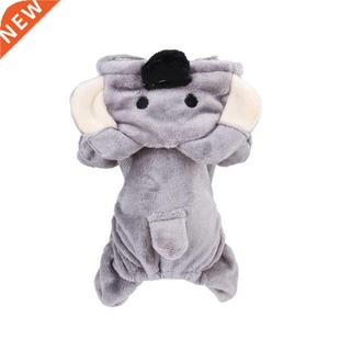 Soft Fleece Dog Jumpsuit Winter Warm Pet Hoodies Rompers