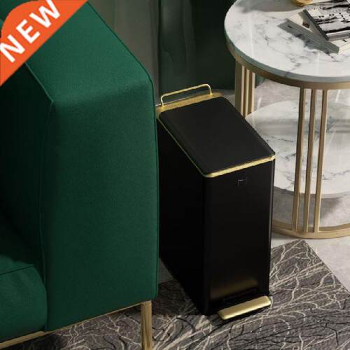 Kitchen Garbage Cover Trash Can Black Luxury Trash Bin Zero