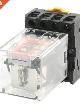 MK2P-I Clear Shell DPDT AC220V Coil Power Relay Socket Base