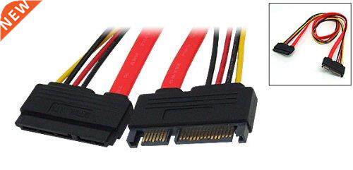 15+7 Pn Male to Female SATA Data Power Cable Cord