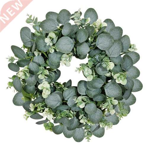 Artificial Eucalyptus Wreath for Front Door Wall Window Wedd