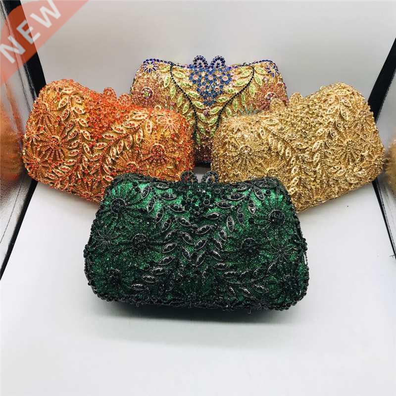 Latest Design Ladies Handbags Diamond Skull Clutch Women Eve