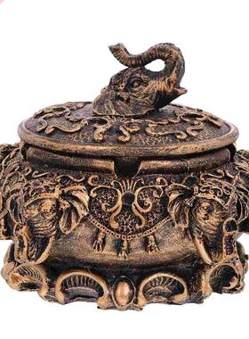 1pc Desk Lid Cigarette Butt Container Decorative Ashtray