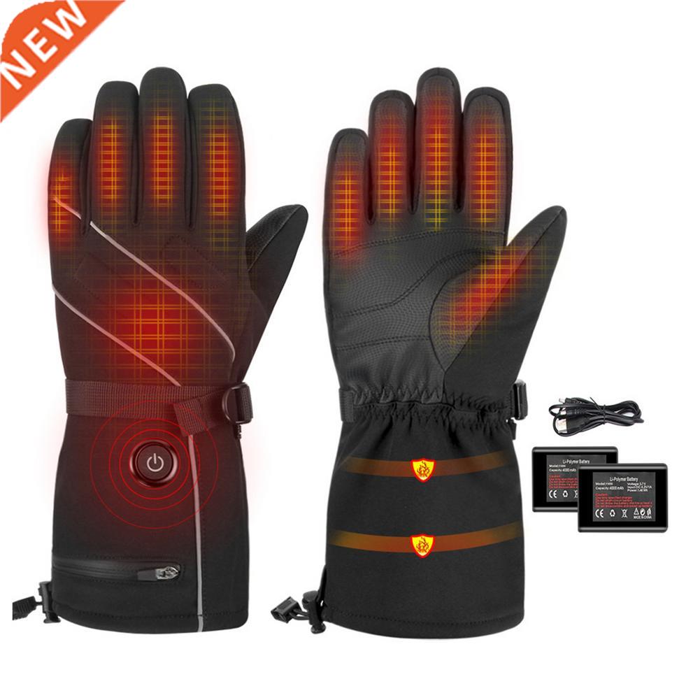 Electric Heated Gloves Rechargeable Waterproof Touchscreen
