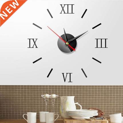 D Creative Removable Art Wall Clock Acrylic Quartz Needle T