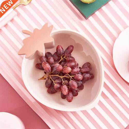 Double-Layer Strawberry-Shaped Drain Basket Bowl Rice