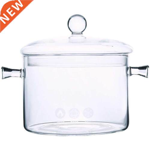 Transparent Glass Soup Pot Household Kitchen Vegetable
