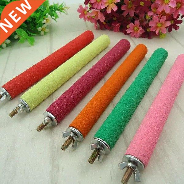 1pcs Pet Bird Cage Perches Stand Platform Chew Toy Parrot