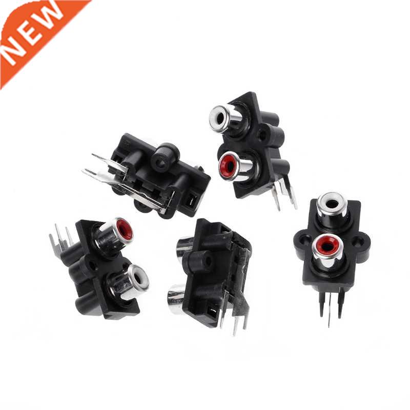 5 Pcs PCB Mount 2 Position Stereo Audio Video Jack RCA Femal