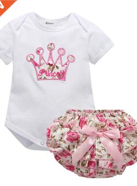 2pcs Baby Girls Outfit Clothes Romper For 0-18M Kids Summer