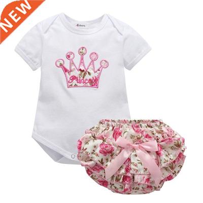 2pcs Baby Girls Outfit Clothes Romper For 0-18M Kids Summer