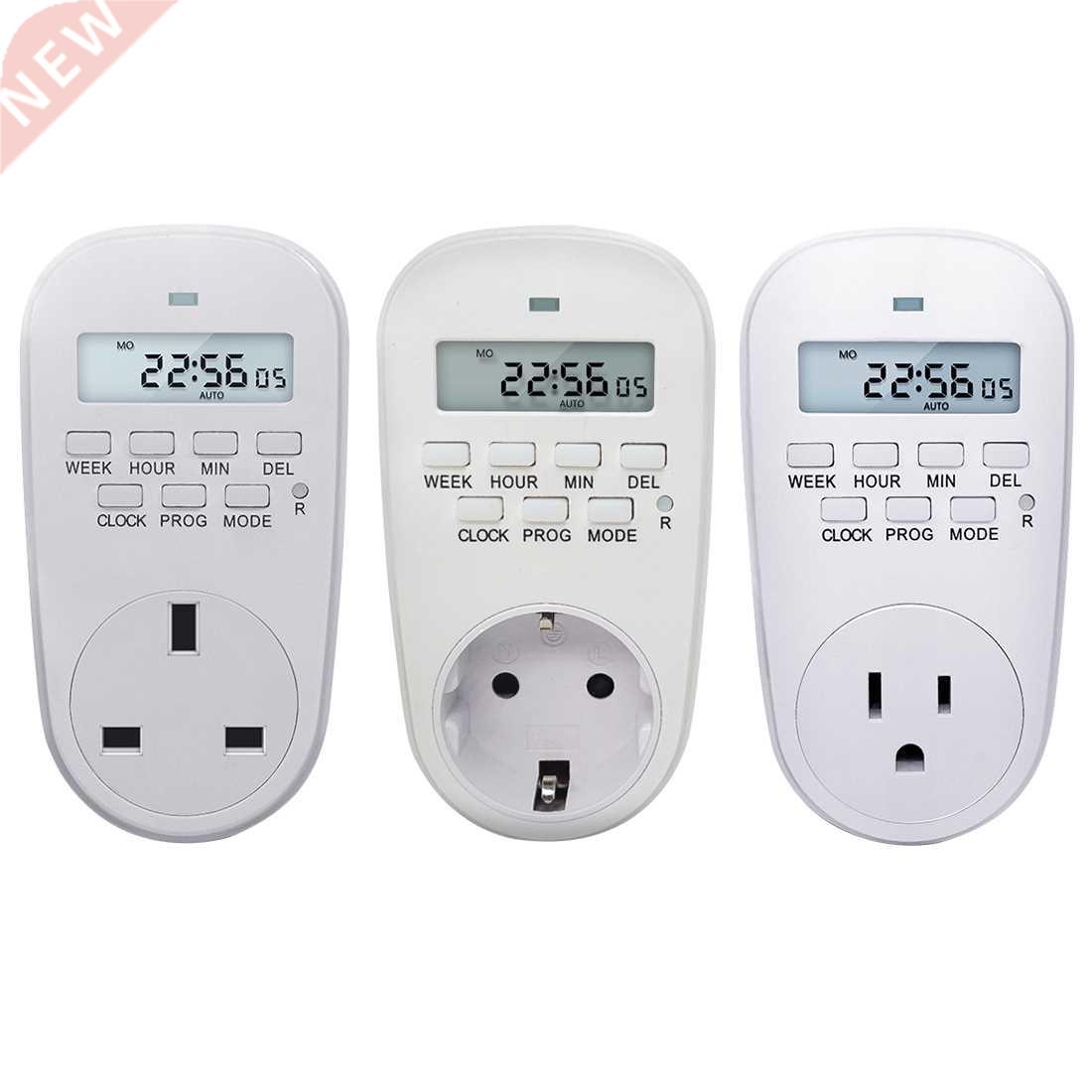 EU /US/ UK Plug Power Socket Timer Switch Energy Saving Adju