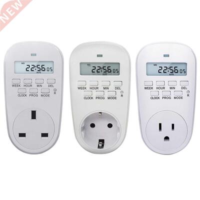 EU /US/ UK Plug Power Socket Timer Switch Energy Saving Adju