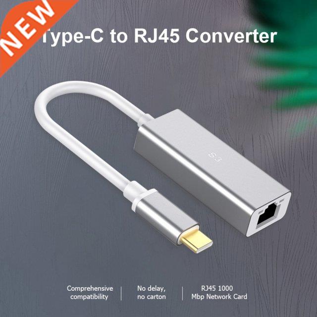Aluminum Alloy Type-C to RJ45 Adapter with LED Indicator 5Gb