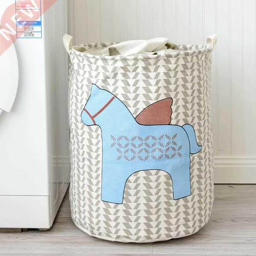 Large Foldable Laundry Storage Basket Clothes Storage Bag Di