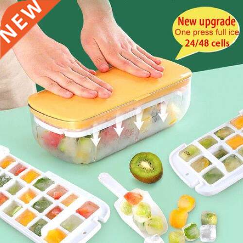 Press Type Ice Maker Silicone Ice Cube Tray Making Mold