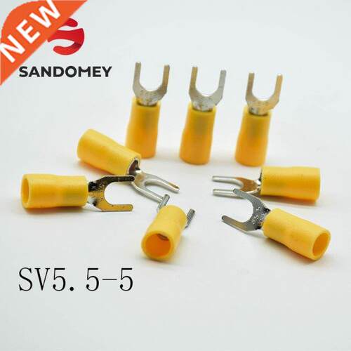 100PCS/Pack SV5.5-5 Yellow Furcate terminals Cable Wire Conn