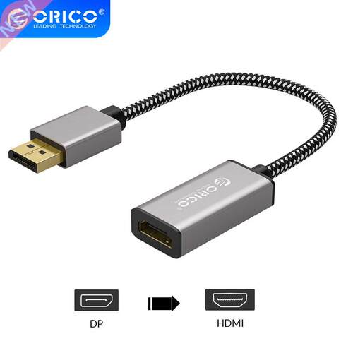 ORICO Nylon Braided 15 cm Display Port Cable Adapter DP DVI