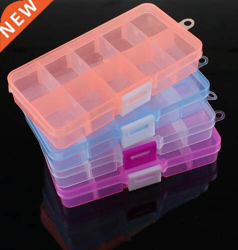 New 10 Slots Cells Colorful Portble Jewelry Tool Storge Bo