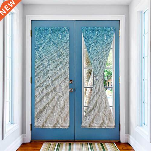 Clear Water On The Beach Modern Curtains for Living Room