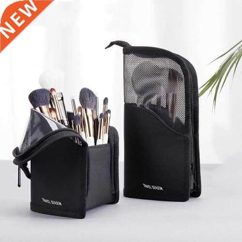 1 Pc Stand Cosmetic Bag for Women Clear Zipper Makeup Bag Tr