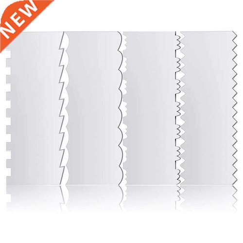 4Pcs Transparent Acrylic Cake Scraper Kitchen Baking Tools
