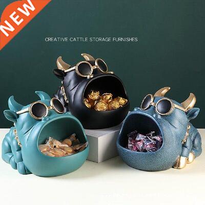 D Cool Dog Statue Big Mouth Bulldog Sculpture Table