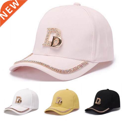 2021 New Letter D Baseball Caps Rhinestone Cotton Snap Back