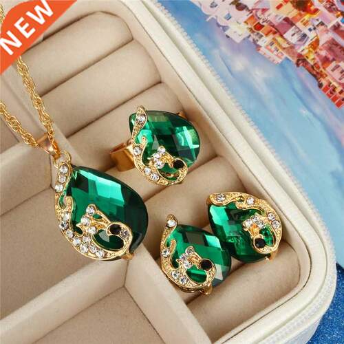 ZOSHI Wedding Jewelry Sets for Women Crystal Gold Plated Cha