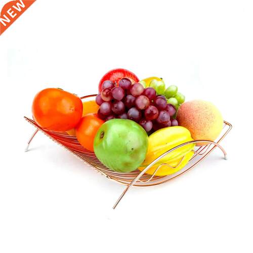 Fruit Dish Household Hollow Out Fruit Basket Metal Storage