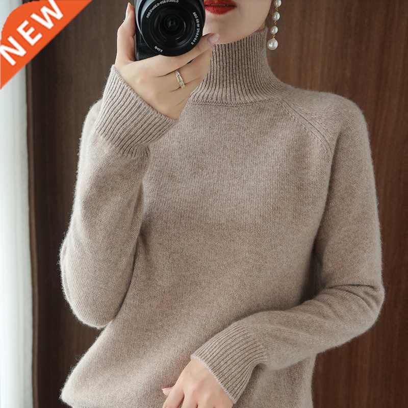 Women Turtleneck Sweter Cshmere Solid Knitted Pullover Top