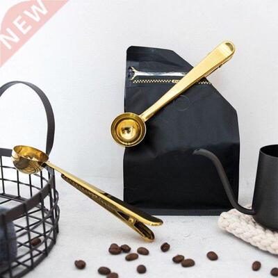 Tea Coffee Measuring Spoon Scoop with Clip Kitchen Supply Po