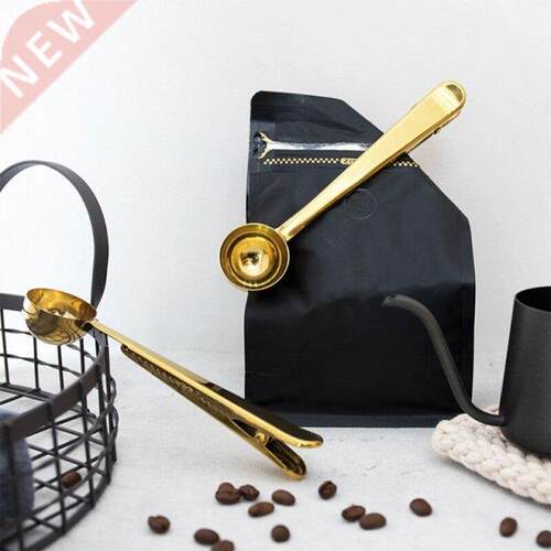 Tea Coffee Measuring Spoon Scoop with Clip Kitchen Supply Po