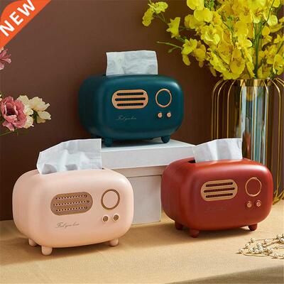 Vintage Radio Model Tissue Box Desktop Decora Paper Holder